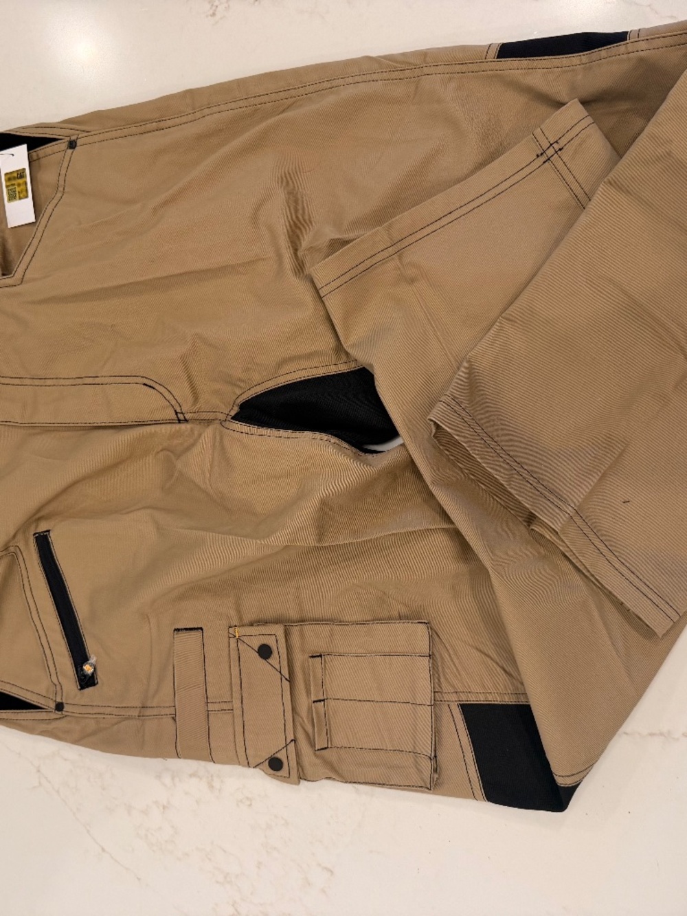 CAT Caterpillar Operator Flex Trousers Mens 38x30 Dark Sand Utility Work Pants - Picture 2 of 6
